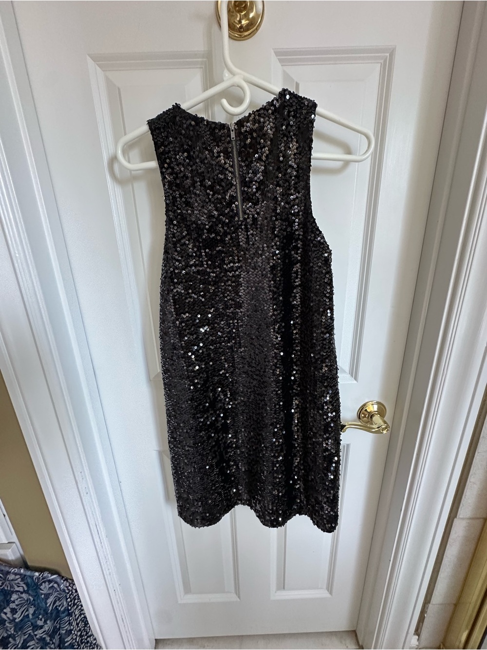 Michael Stars Black Sequin Sleeveless Shift Dress